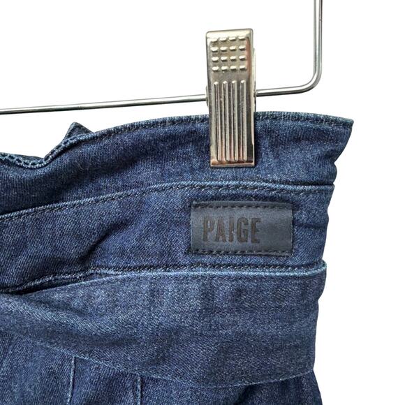 Paige Harper Jeans Womens Size 32 High Waist Wide Leg Dark Blue - Picture 12 of 14